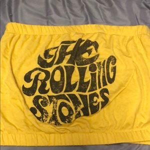 Yellow tube top/ crop too